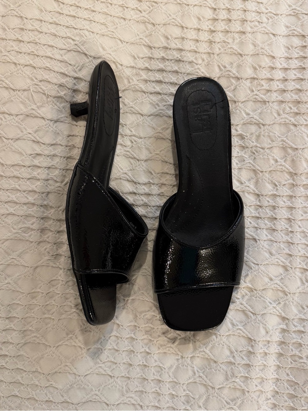 Black Mules Kitten Hills